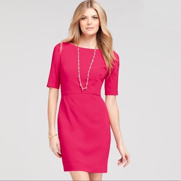 hot pink zip up dress